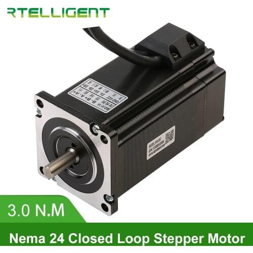 Rtelligent Nema 23 24 60A3EC 3.0N.M 5.0A 2 Phase Hybird CNC Closed Loop Stepper Motor Easy Servo Motor Step-servo with Encoder