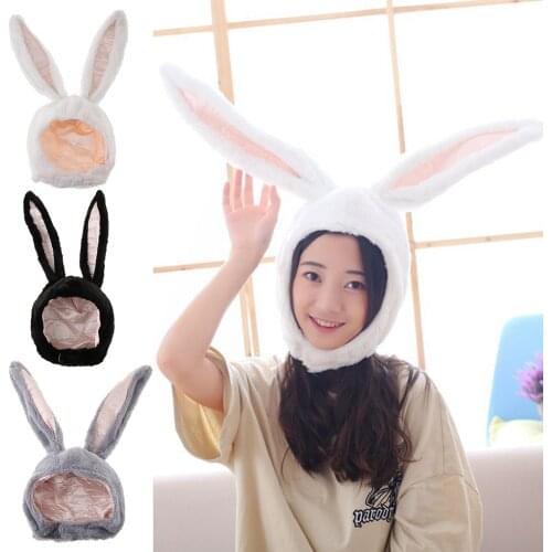 Adults Kids Rabbit Hat Funny Cartoon Bunny Adults Kids Plush Performance Props Costume Cap