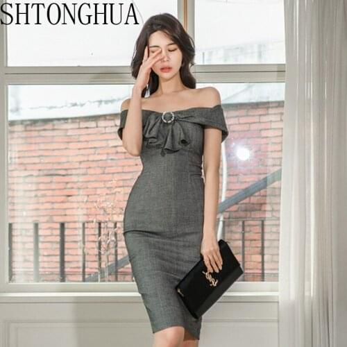 SHTONGHUA Business Summer Dresses