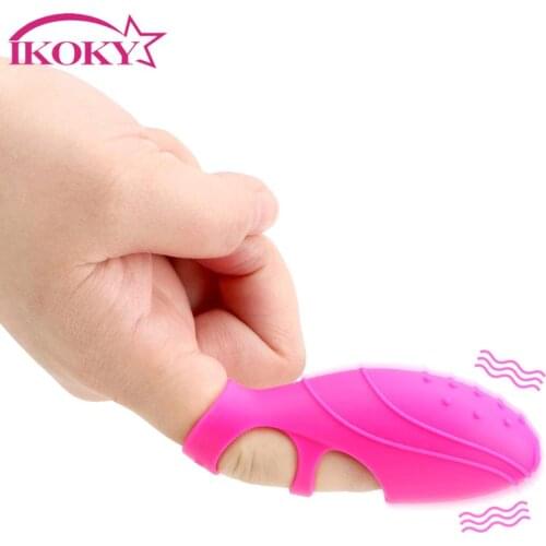 IKOKY Finger Vibrator G Spot Stimulator Dancing Finger Shoe Erotic Products Woman Dancer Clitoris Vibrator Sex Toys for Woman