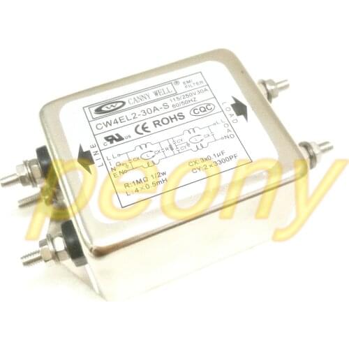 Power EMI filter CW4L2 6A 10A 20A 30A S dual stage purification single phase 220V