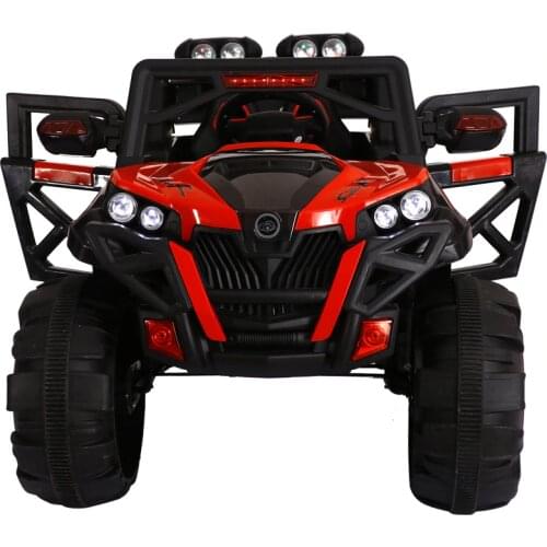 Super big Kids four-wheel drive electric car remote control toy shock absorption SUV vehicle can sit on baby toy car soft wheels