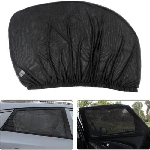 TIROL 2Pcs Car Sun Visor Rear Side Window Sun Shade Mesh Sun Visor Shade Cover Shield UV Protector Summer Auto Sunshade Curtain