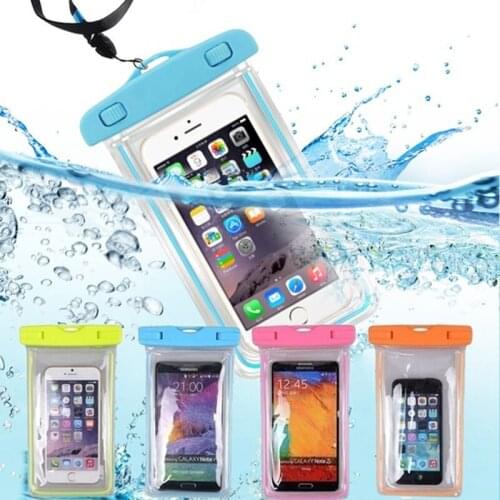 Universal Clear Mobile Phone Dry Pouch Waterproof PVC Cell Phone Bag for Swimming Diving Water Sports Phone Case Bag Free ship