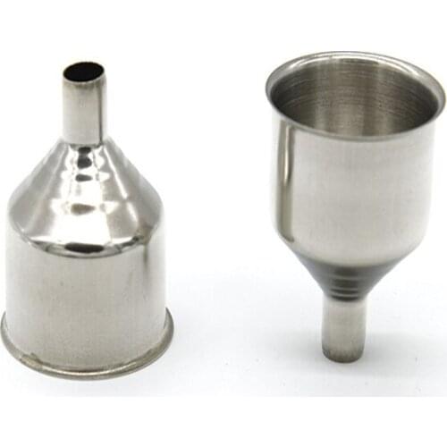 2000pcs/lot Fast shipping 50x36mm Stainless Steel Funnel Wide Mouth Wine Oil Funnel Convenient Kitchen Tool