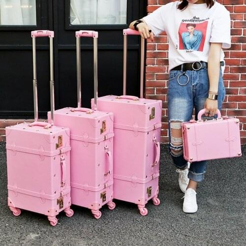 Luggage net celebrity female British style net celebrity same paragraph vibrato girl box automatic student college style cute