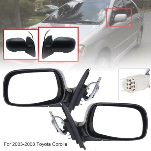 Non-Folding Car Door Wing Side Mirror Rearview Mirror for Toyota Corolla CE/LE S Sport XRS Sedan 4-Door 2003-2008