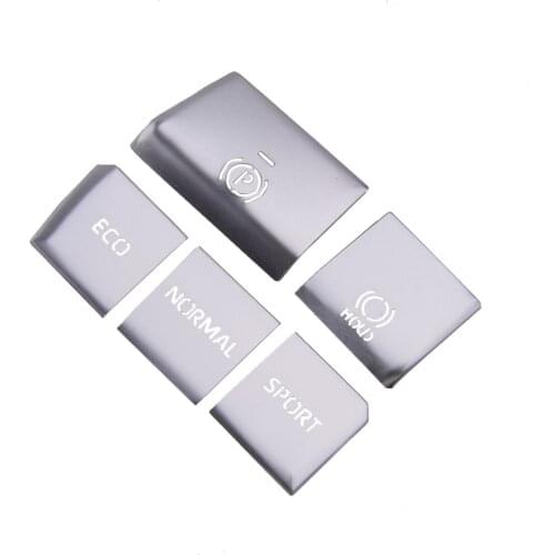 1Set Silver Gear Shift Box Button Sticker Trim Decoration Metal Fit For Toyota RAV4 2019 2020
