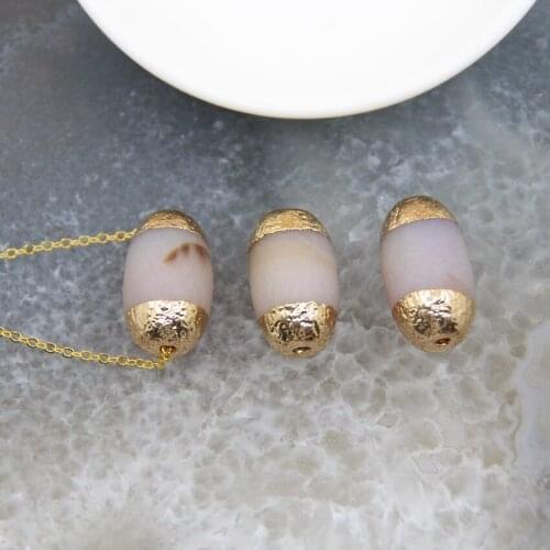 1Pcs Tibetan Dzi Beads Connector Natural Agates 16x28mm Amulet For DIY Jewelry Bracelet Necklace Pendant Making Accessories