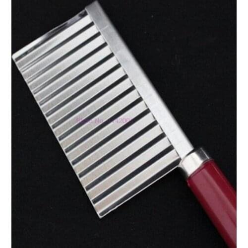 100 pcs Stainless Steel Potato Chip Dough Vegetable Crinkle Cutter Blade Slicer Fruits Knife Food Quality