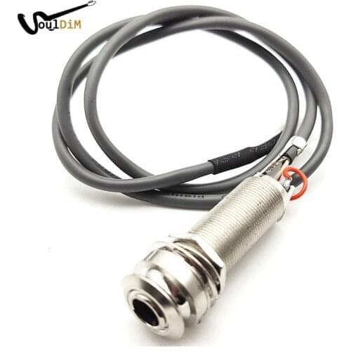 12pcs Guitar Pickup Strap Endpin Cable 6.35 Pin Jack Socket and 3 Pin Plug for Acoustic Guitar Pickup 101 201 301 Replacement