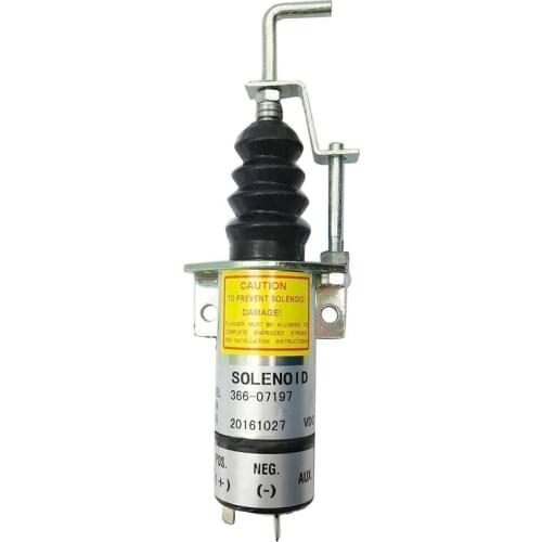 1502-12C7U2B2S1 SA-3405T 366-07197 2 PINS 12V Stop Solenoid Valve-Sinocmp Cut Off Solenoid for Electric Solenoid Exchavator