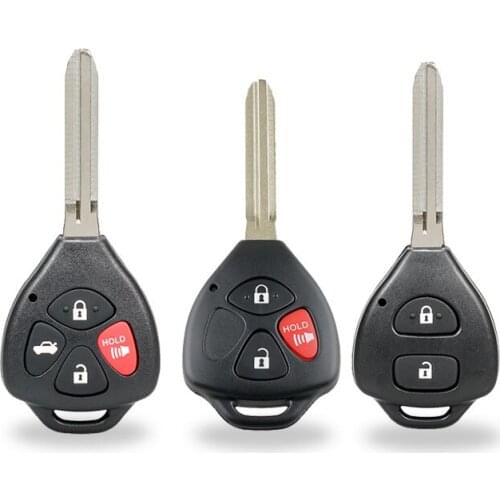 3 Buttons Uncut Car Remote Control Key Shell Case Smart Key Fob Case Replace for Toyota Corolla RAV4 Yaris Venza tC xA xd