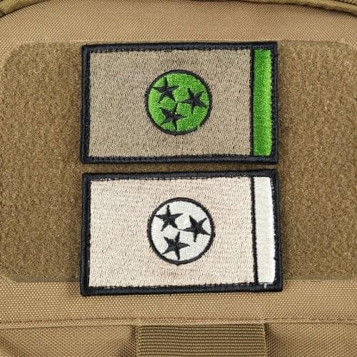 3D Tactical US Tennessee Embroidery Velcro Patches Army Military Stickers Clothing Hat American Flag Badge for Backpack Patch