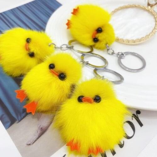 5cm Cute Yellow Duck Plush Toys Keychain Soft Stuffed Animals Dolls Toy for Kids Children Baby Girls Christmas Gifts S113
