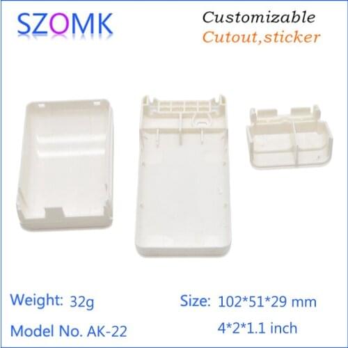 50pcs a lot abs swith housing for pcb small box abs plastic enclosure power supply electronic project box 102*51*29mm