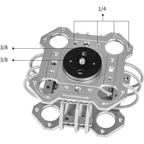 Selens Aluminium alloy shock absorber for car suction cup mount for Ronin S Gimbal for dslr gimbal aerial stainless steel rope