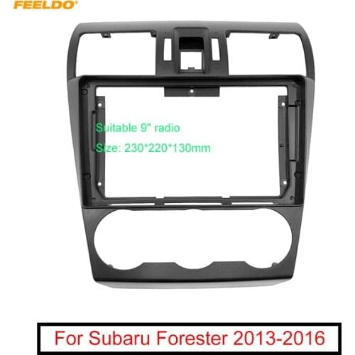 FEELDO Car Audio Radio 9" Big Screen 2DIN Fascia Frame Adapter For Subaru Forester DVD Player Dash Fitting Panel Frame Kit