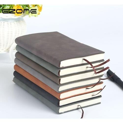EZONE A5/A6 Leather Cover Notebook Business Notebook Student Office Writing Notebook Diary Line Inner Pages School Office Supply