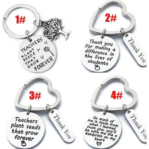 Teacher Appreciation Gift Key Ring Teachers Plant Seeds Keychain Graduation Gift For Teacher Back To School Teachers Day Gift