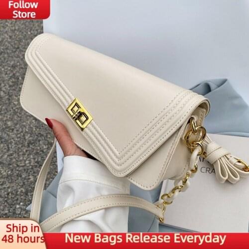 Branded Designer Shoulder Bags For Women 2021 Fashion Small Crossbody Bags PU Leather Stylish Ladies Handbags Purse