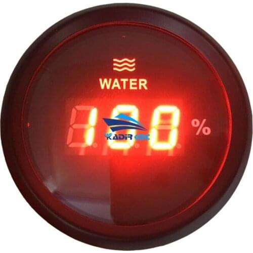 Pack of 1 Digital Lcd Water Level Gauges 52mm 0-100% Water Level Meters 0-190ohm or 240-33ohm Input Signal for Auto Motorcycle
