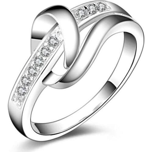 Europe and the United States jewelry fashion simple hollow studded ring exquisite lady ring personality pattern # 121