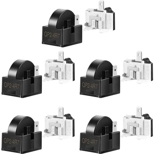 Refrigerator Starters QP2-4R7 4.7 Ohm 1 Pin Refrigerator PTC Starter Relays and 6750C-0005P Refrigerator Protectors