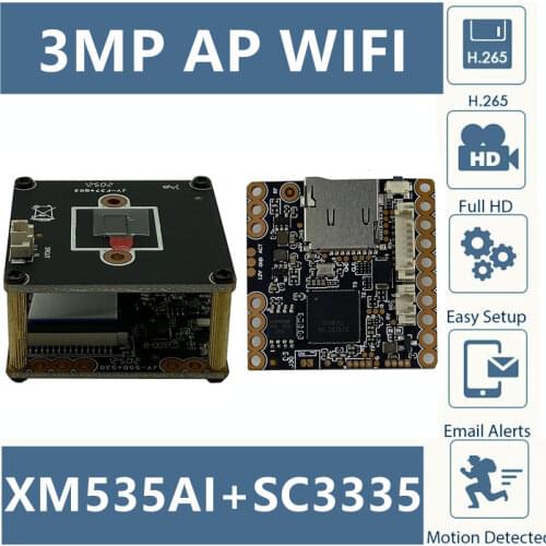 IP Wireless WIFI 3MP Camera Module Board XM530AI+Q03 2288*1288 Network MAX Support 128G SD Card Two-Way Audio Motion Detection