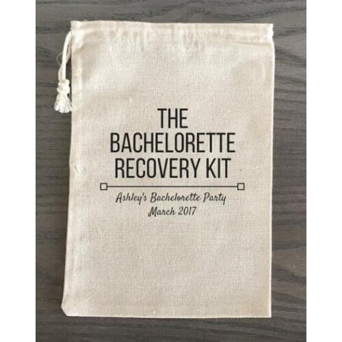 Custom wedding Bachelorette Hangover recovery emergancy Survival Kit favor gift bags bridal shower party Candy pouches