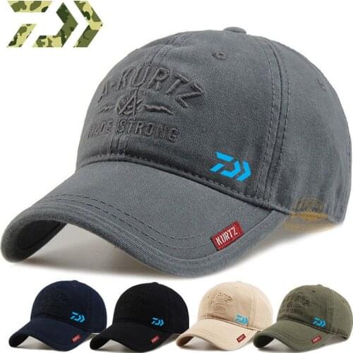 2021 The New Daiwa Brand Fishing Hat Summer Outdoor Mountaineering Hat Anti-UV Cap Windproof Sports Sun Hat DAIWA Brand Fishing