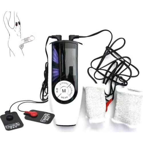 Electric Shock Penis Ring Massage Pad Sticker Cock Ring USB Charging Dual Output High Performance Host Sex Toys For Adult Couple