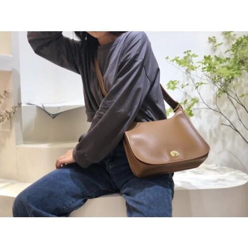 Leather womens bag autumn and winte flap single shoulder bag