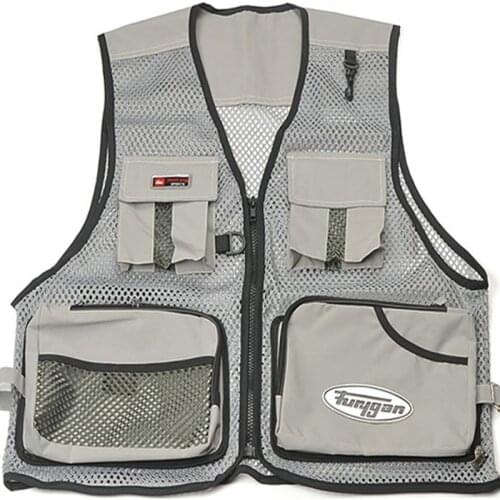 Summer Mesh Breathable Quick Dry Photography Fishing Vest Outdoor Camping Climbing Multi Pocket Waistcoat Sleeveless Tops Jacket