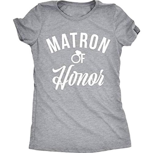 Matron of Honor Bachelorette Party top tees WomenCotton Clothes Fashion Printed Tshirt Graphic T-Shirts Femme Drop shipping