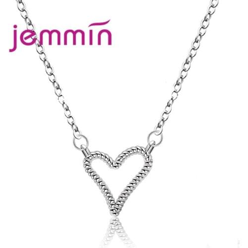 Fashion Best Friends Forever Necklace Women 925 Sterling Silver Hollow Heart Pendant Friendship Jewelry For Christmas Gift Colla