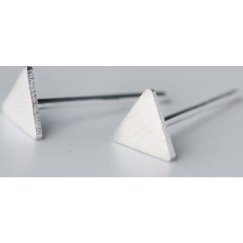 Fashion Silver Color Triangle Geometric Stud Earrings for Women Party Jewelry pendientes A051