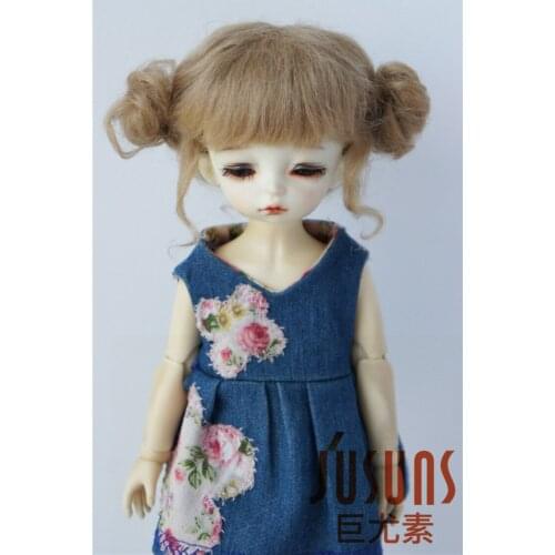 JD406 1/6 Lovely two pony Mohair BJD doll Wigs soft doll wig size 6-7 inch BJD doll wigs fashion doll accessories
