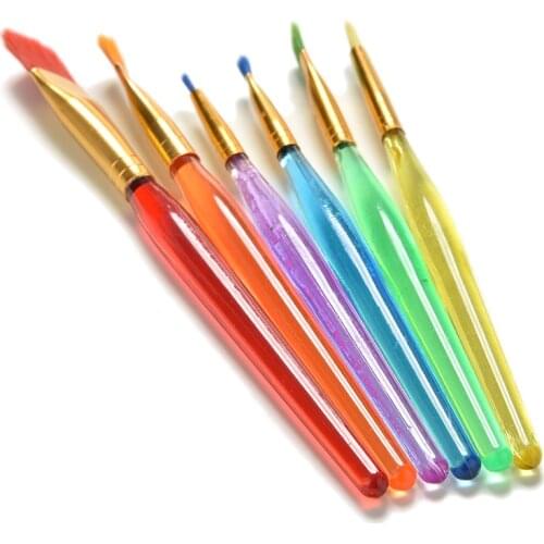 6 Pcs/Set Wooden Handle Watercolor Gouache Painting Pen Nylon Hair Paint Brush Set Drawing Art Toys Kids Student Supplies