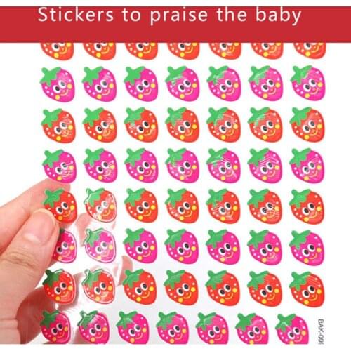 3 Sheets/pack Childrens Reward Stickers Kindergarten Elementary School Praise Three-dimensional Cartoon Bubble Sticker Kids Toy