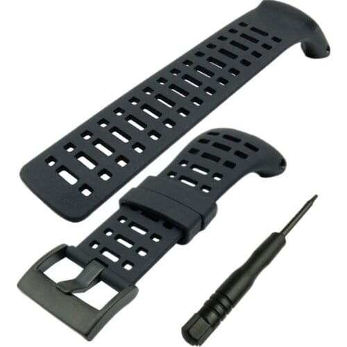Rubber Wristband Watch Wrist Bracelet Soft Band Strap Adjustable Replacement For Suunto Ambit Series 1 / 2 / 3