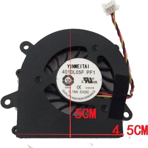 New CPU Cooler Fan For For T&T 4010L05F PF1 DC5V 0.16A 3pin 3wire Cooling Fan