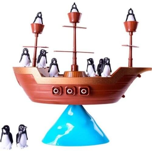 Pirate Ship Balance Game Little Penguin Puzzle Board Game Parent-child Interactive Toy Family Party Game