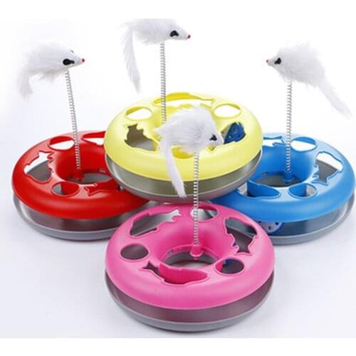 Plastic Mice Crazy Amusement Disk Multiple Color Multifunctional Disk Play Activity Pet Funny Toys For Pet Dogs Cats