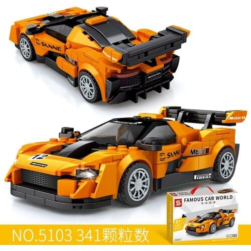 Senna Super Racing sport Famous Car World car Boy Assembled Particle Building Block Toys for children gifts