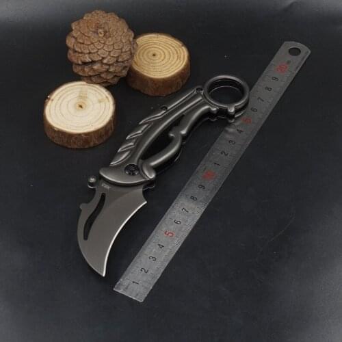 Folding Karambit Knife Outdoor Camping Survival Pocket Knife Tactical Hunting Combat Claw Knives 440C Blade EDC Multi Tools