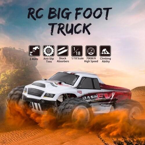 WLtoys A979-B 2.4G 1/18 RC Car 4WD 70KM/H High Speed Electric Full Proportional Big Foot Truck RC Crawler RTR Gift Toys Kid