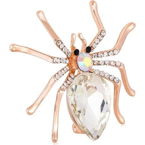WYBU Newest Spider Brooch Gift For Women Fashion Lady Clothes Jewelry Hijab Pins Broach Pins Bling Luxury Broche Animal Brooch