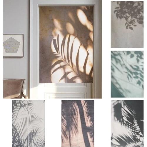 Japanese Cotton Linen Fabric Curtain Bedroom Kitchen Door Curtain Toilet Shower Half Panel Curtain Home Decoration