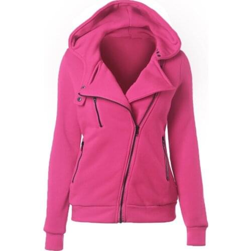 Winter Women Fashion Keep Warm Outwear Slim Women Jacket Solid Color Harajuku Zipper Pocket Commuter Jacket Pink Coat